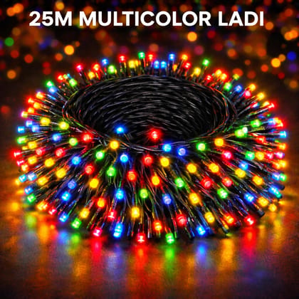 SPARKWORLD 21 Meter 74 LEDs Multicolor Rice Lights | Color Changing Decorative String Light | Pack of 1 | Size: 25 M