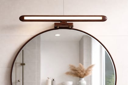 SPARKWORLD Wooden LED Picture Light / Mirror Light | Warm White Wall Mounted Decorative Light | Colour: LX776WL/6W/WD