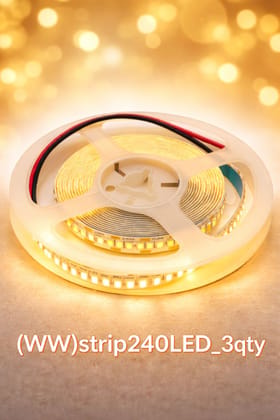 SPARKWORLD 240 LEDs 5 m Yellow Steady Strip Rice Lights (Pack of 3)
