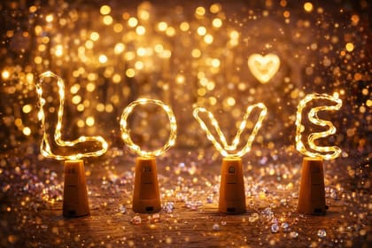 SPARKWORLD Pack of 5 Cork LED Fairy Lights Battery-Operated Warm White Copper-Wire String Lights | Size: 3.05 m