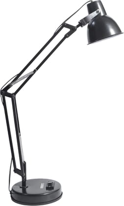 SPARKWORLD Adjustable Doctor Study Lamp with Bulb Black Metal Body Table/Wall Mountable | Size: 12 x60 cm