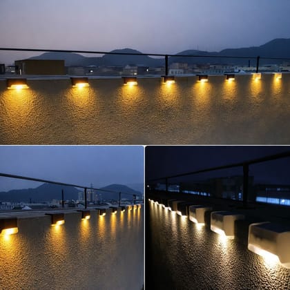 SPARKWORLD Solar Step 16-Pack Solar LED Outdoor Step Lights IP65 Waterproof Solar Pathway, Stair & Fence Lighting with Auto Dusk-to-Dawn Sensor | Size: 600 mAh | Colour: SolarStep_16qty