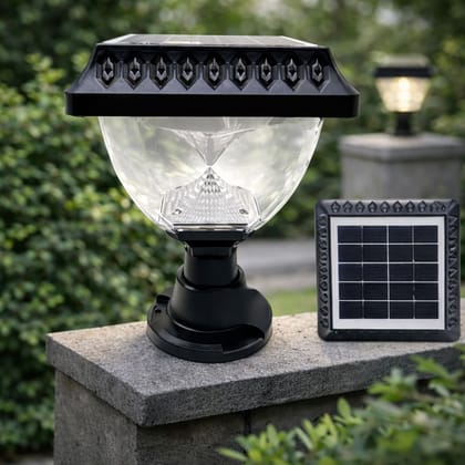 SPARKWORLD 10 Watt Solar LED Gate Light Waterproof Outdoor Decorative Lamp for Home Entrance, Garden & Boundary Pillars | Colour: 10W Solar Gate Light