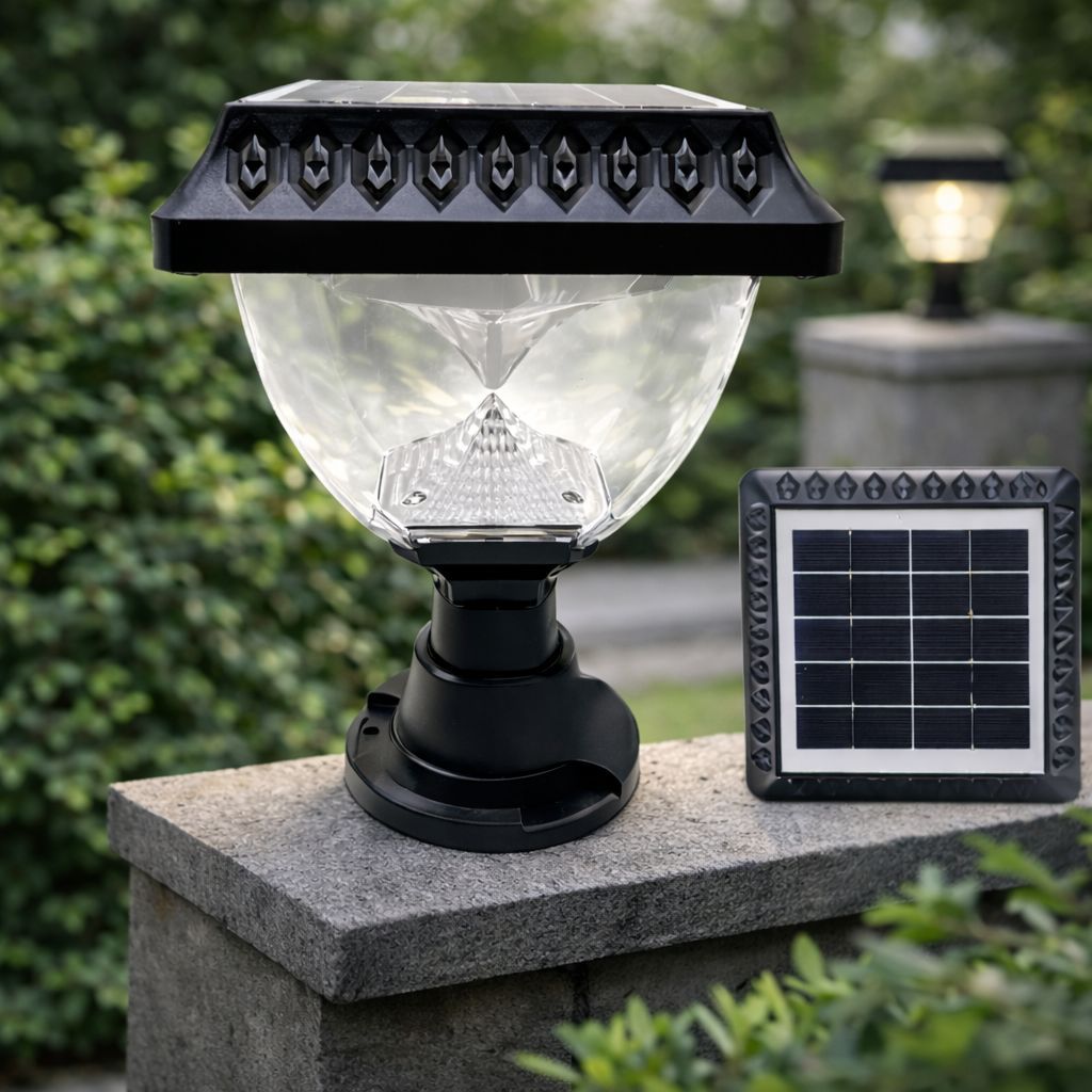 SPARKWORLD 10 Watt Solar LED Gate Light Waterproof Outdoor Decorative Lamp for Home Entrance, Garden & Boundary Pillars | Colour: 10W Solar Gate Light