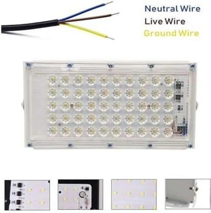 SPARKWORLD 50W BRICK LIGHT (Yellow) Flood Light Outdoor Lamp (Yellow) Pack of 6