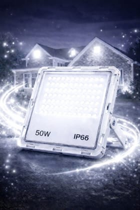 SPARKWORLD IP66 50 Watts Flood Light Flood Light Outdoor Lamp (Yellow) | Colour: Warm White