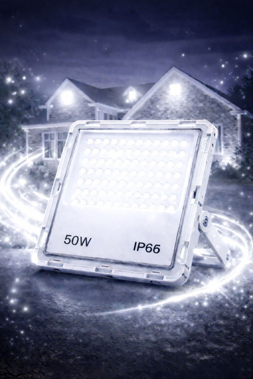SPARKWORLD IP66 50 Watts Flood Light Flood Light Outdoor Lamp (Yellow) | Colour: Warm White