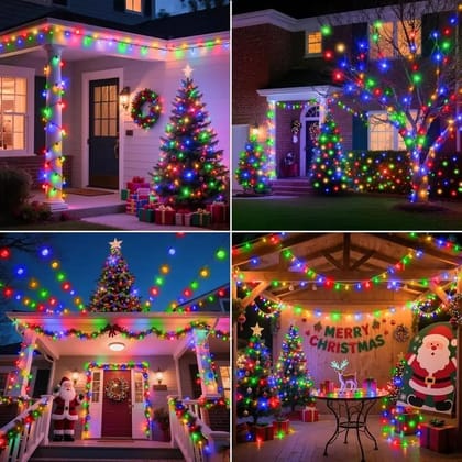 SPARKWORLD 28 LEDs 10 m Multicolor Steady Bulb Rice Lights (Pack of 4)