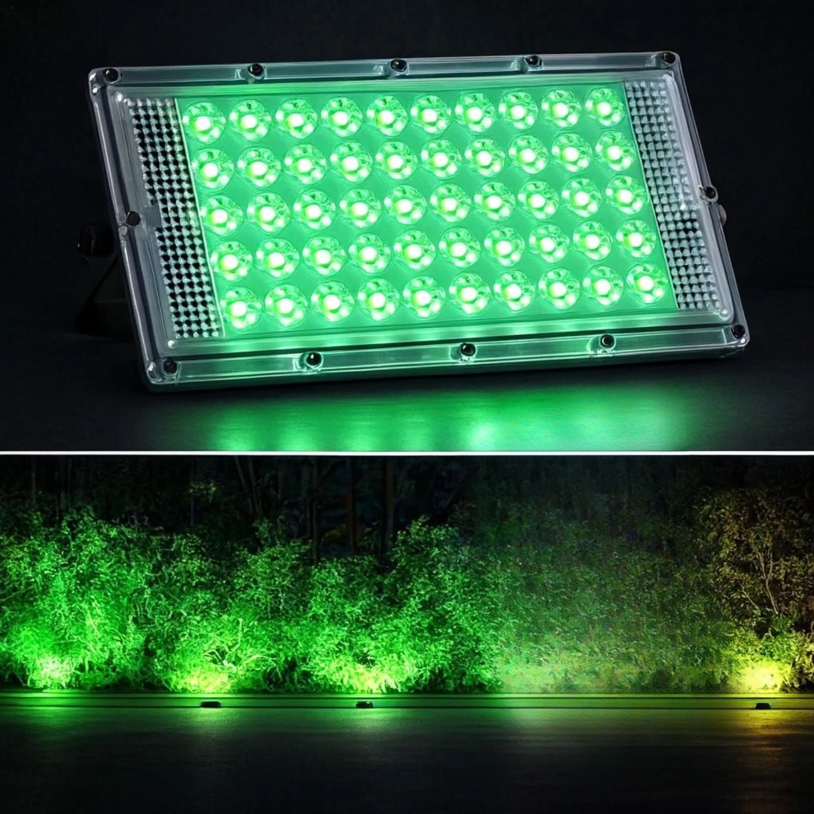 SPARKWORLD 50W Green Brick Flood Light Waterproof Outdoor LED Lamp for Decoration & Landscape Lighting