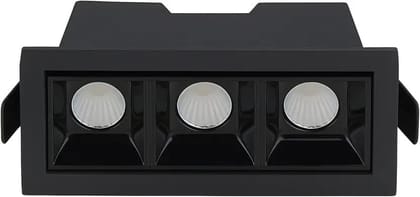 SPARKWORLD Rectangular 3x2W LED Spot Light Spot Light Ceiling Lamp (Black) | Colour: 6W SPARKWORLD Rectangular 3x2W LED Spot Light Spot Light Ceiling Lamp (Black) | Colour: 6W