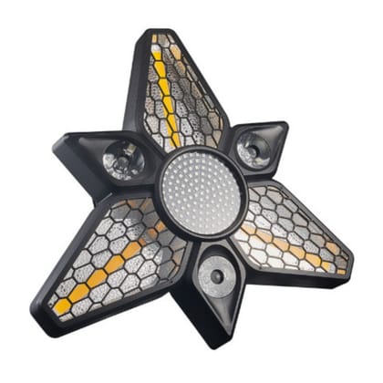 SPARKWORLD 3-Blade Foldable LED Garage Light | High Brightness Adjustable Deformable Ceiling Light | Colour: 3 Blade Foldable LED Light