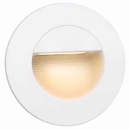 SPARKWORLD Round LED Recessed Step Light | Warm White Indoor & Outdoor Wall Light | White Body Stair & Pathway Light | Colour: 5w_(WithoutSensor)