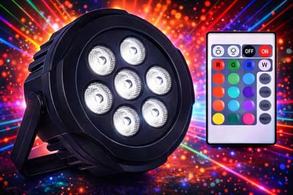 SPARKWORLD Black Single Disco Ball (Ball Diameter: 17 Cm) | Size: 17cm | Colour: 6 LED