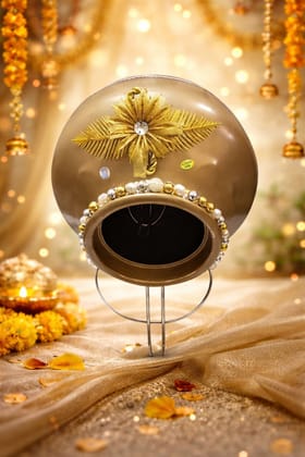 SPARKWORLD Decorative Fog Machine Matka | Golden Pot Style Smoke Dispenser for Wedding, DJ, Jagran, and Stage Events