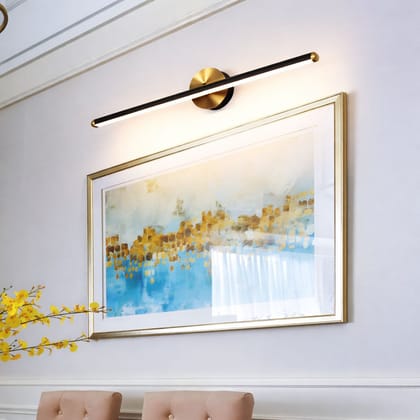 SPARKWORLD LED Picture/Vanity Wall Light (3 Color Mode) – Gold & Black, Wall Mounted, Adjustable Angle | Colour: LX775WL/12W/GD/BK