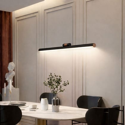 SPARKWORLD LED Picture Light Wall Lamp for Mirror & Painting | Black & Rose Gold Finish | Warm White Light | Adjustable Wall Light | Colour: LX575/12W/RG|BK
