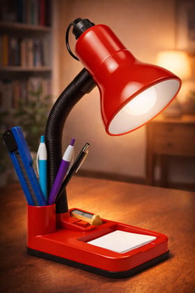 SPARKWORLD Study Lamp Desk Light For School And College Students Study Lamp (22 Cm) | Size: 6 x22 cm | Colour: Red