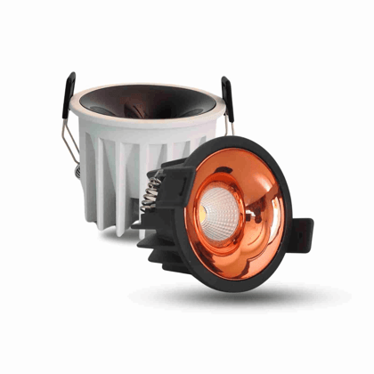 SPARKWORLD 7W COB LED Recessed Downlight | Anti-Glare Black Reflector Spotlight for Ceiling Cool White | Focus Light for Showroom, Hall & Home SPARKWORLD 7W COB LED Recessed Downlight | Anti-Glare Black Reflector Spotlight for Ceiling Cool White | Focus Light for Showroom, Hall & Home