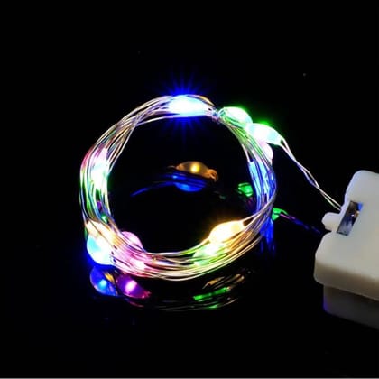 SPARKWORLD 4 Meter 40 LED Multicolor Rice Lights Battery Operated Fairy String Lights for Decoration (Pack of 1) | Colour: Multicolor (Pack of 1)