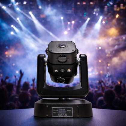 SPARKWORLD 4-Pack Single-Head RGB LED + Green Laser Moving Head Effect Lights DMX512, Sound-Activated & Auto Modes for DJs, Parties & KTV | Colour: Moving Head Laser Light