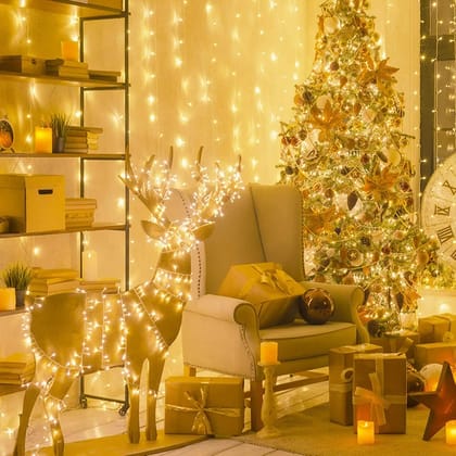 SPARKWORLD 35 Meter Yellow Rice Lights 90 Steady LEDs | Decorative String Light for Festivals, Weddings & Home Decor | Pack of 1