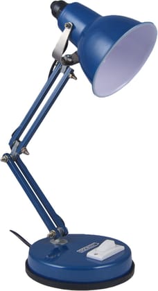 SPARKWORLD Adjustable Metal Study Table Lamp Heavy Base Reading Light with Flexible Arm & On/Off Switch (Blue) | Size: 12 x20 cm