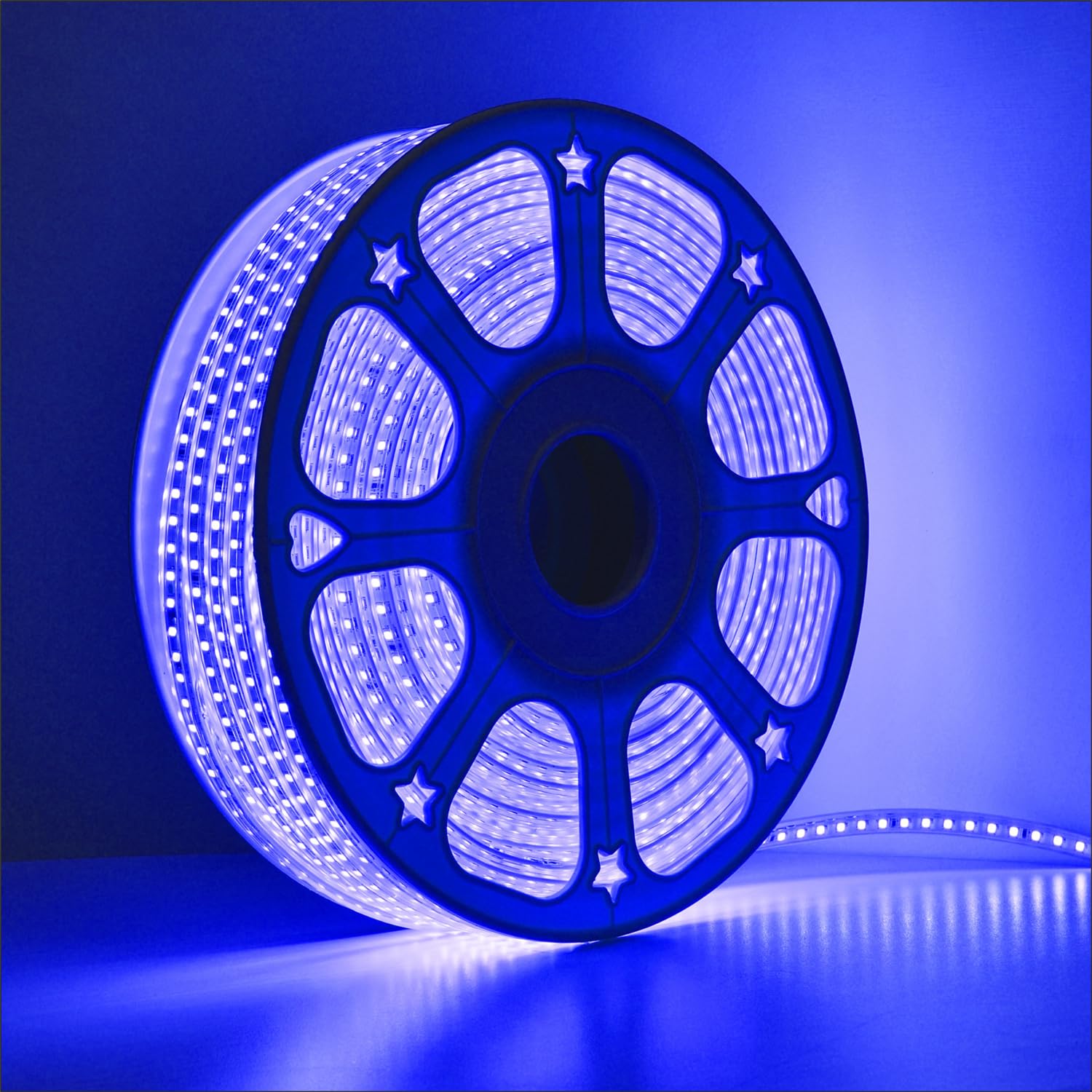 SPARKWORLD LED Rope Light Blue | Waterproof Flexible Strip for Decoration, Outdoor, Balcony, Garden, Festival Lighting | Size: 45 M