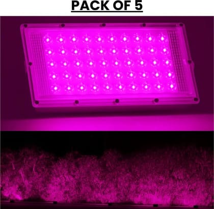 SPARKWORLD 50W BRICK LIGHT Flood Light Outdoor Lamp (Pink) | Colour: Pink (Pack of 5)